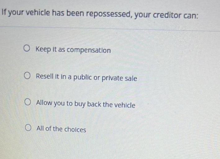 Can your car get repossessed for not having insurance