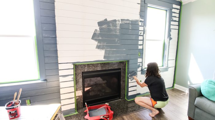 Shiplap paint wall hammer nail past wood face them way use they set if How to paint shiplap
