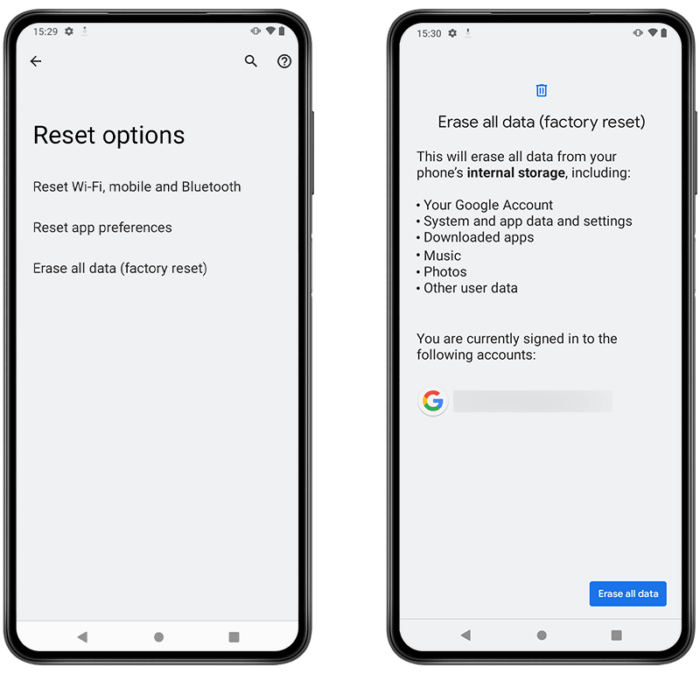 How to reset a motorola ma1
