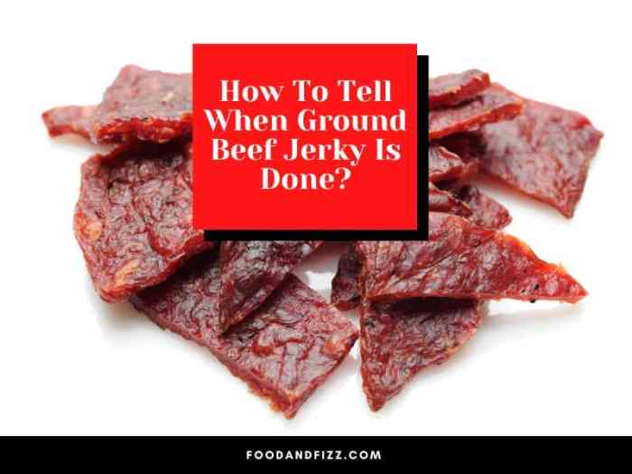How to tell when jerky is done