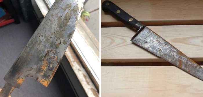 How to get rust off knives