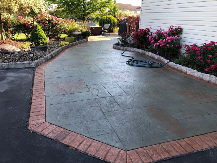 Concrete stamped sealer resealing reseal seal does look clean like do How to reseal stamped concrete