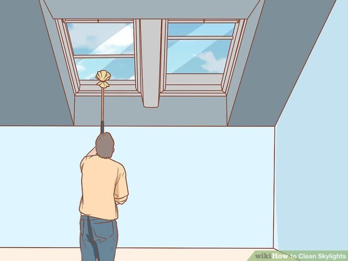 Skylights clean wikihow cleaning steps How to clean skylights