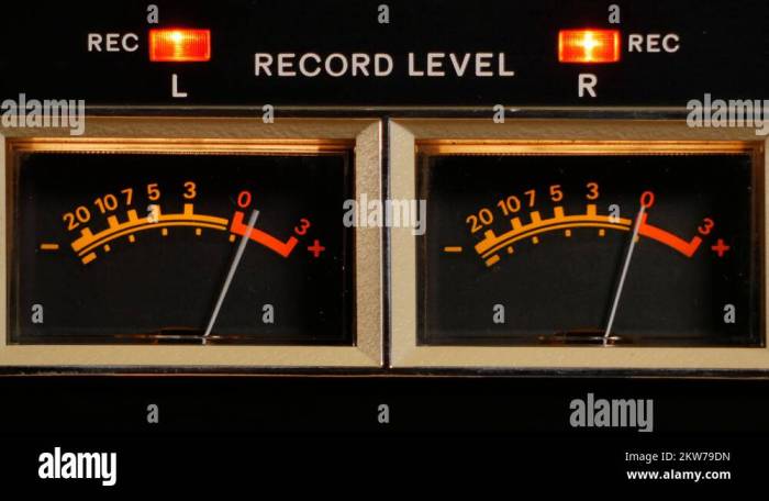 How to connect a vu meter to a recorder