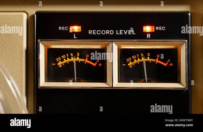 How to connect a vu meter to a recorder