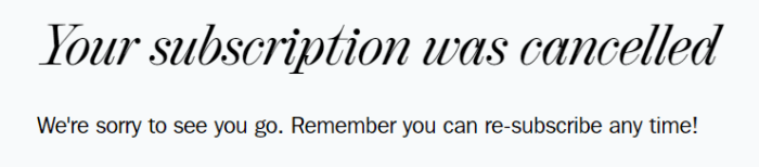 How to cancel prism subscription