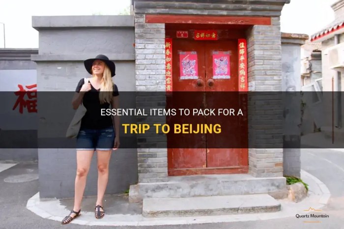 How to pack for a trip to beijing