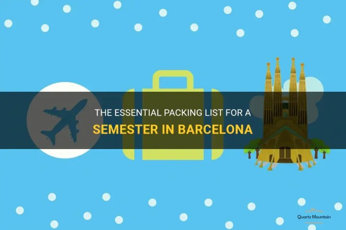 How to pack for a trip to barcelona