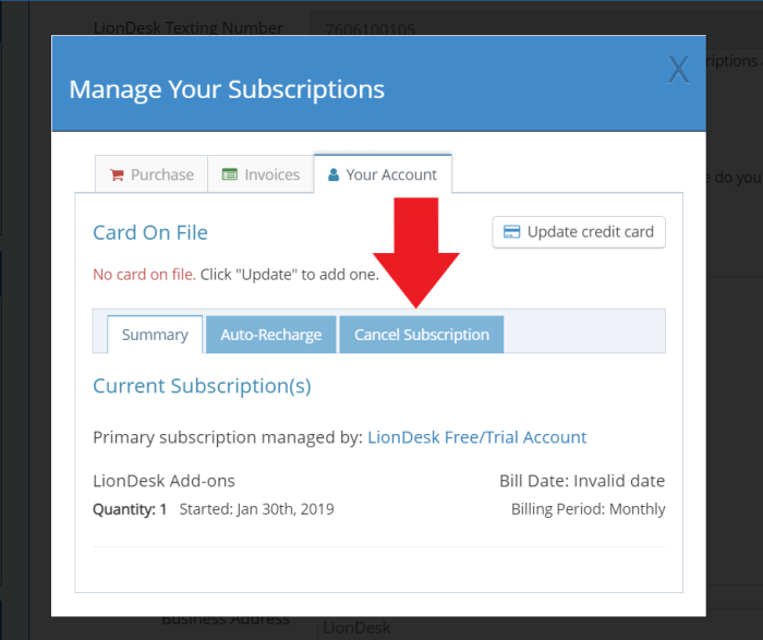 How to cancel deckolife subscrption