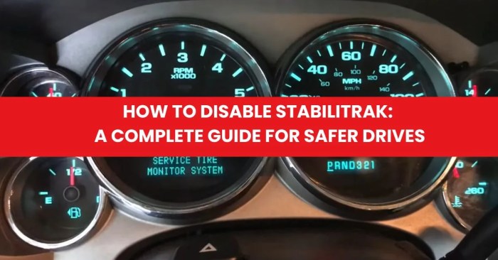 How to disable stabilitrak