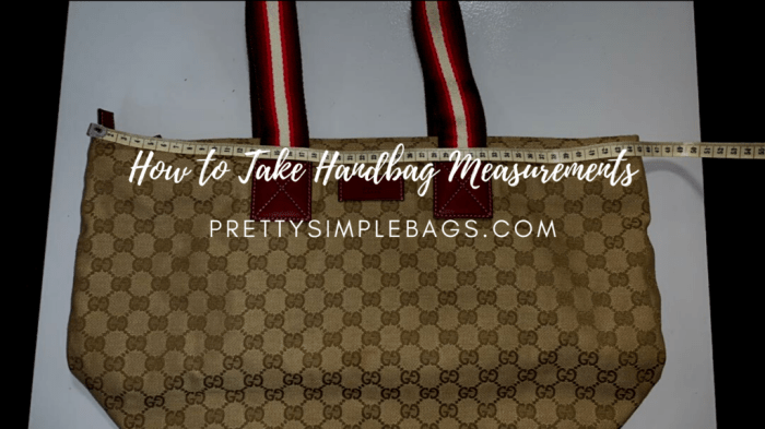 How to measure a handbag