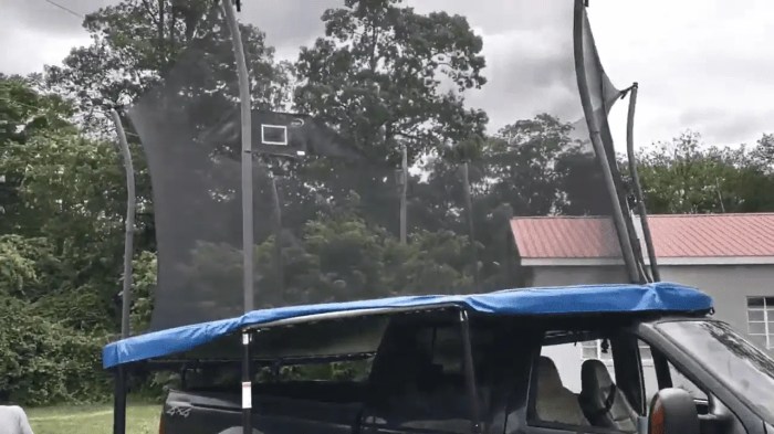 Trampoline move wheels apart taking without articles How to transport a trampoline
