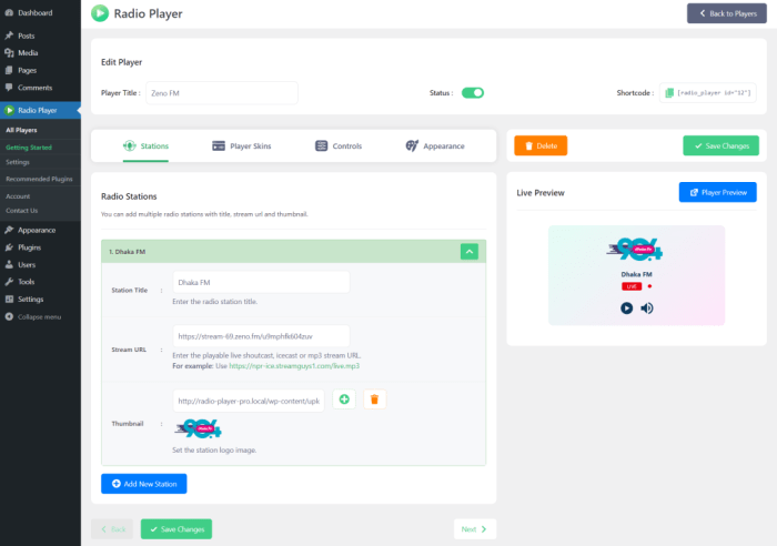 How to activate eas on zeno.fm