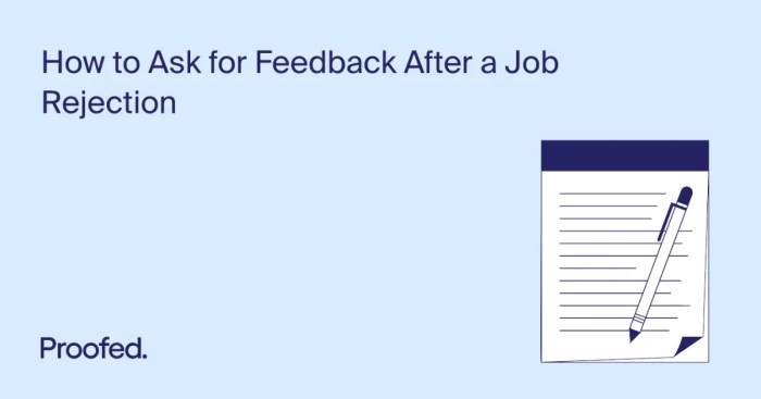 How to ask for feedback after a job rejection