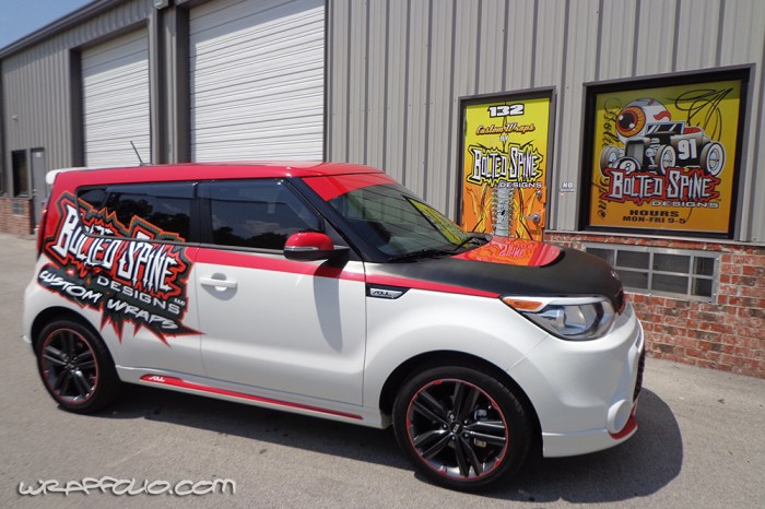 Kia soul wrap bolted spine fiber carbon wrapfolio avery red How much does it cost to wrap a kia soul
