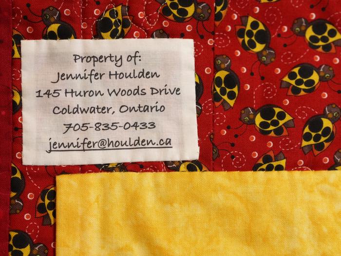 How to make a quilt label
