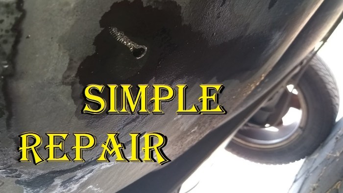 How to fix a hole in a plastic gas tank