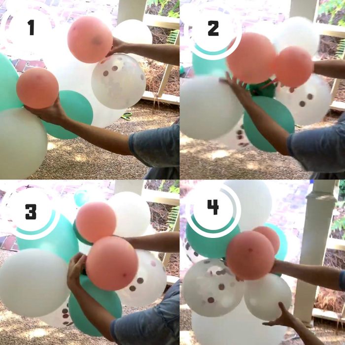 How to hang balloon arch on wall