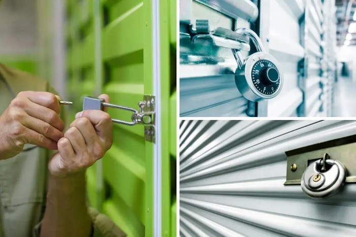 How to open storage unit door