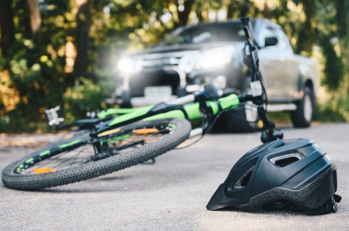 Bicycle car accident insurance claim