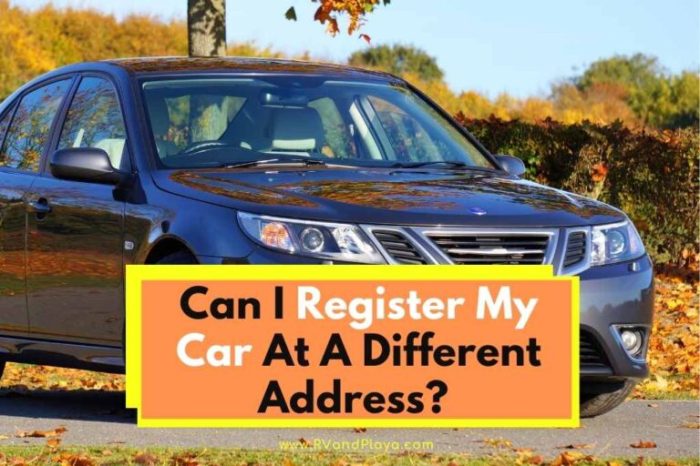 Car insurance address different to home address