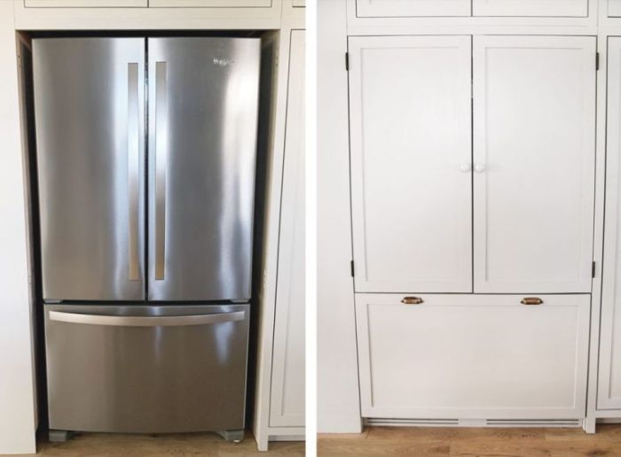 How to integrate panel ready refrigerator into countertop depth