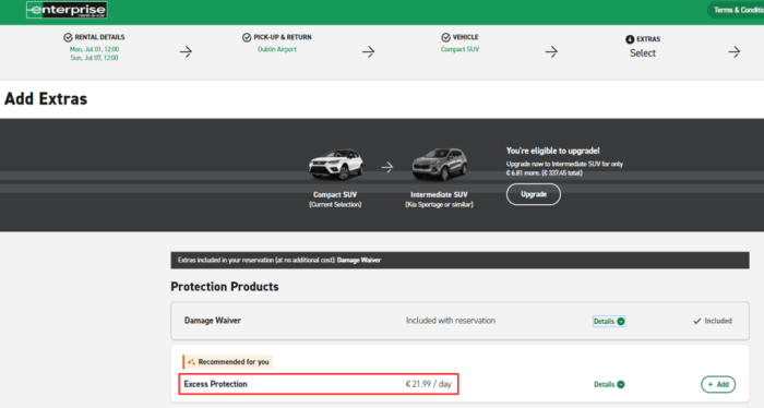 Car rental in ireland with insurance