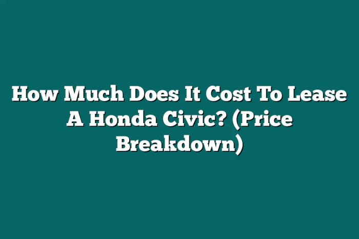 How much to lease a honda civic
