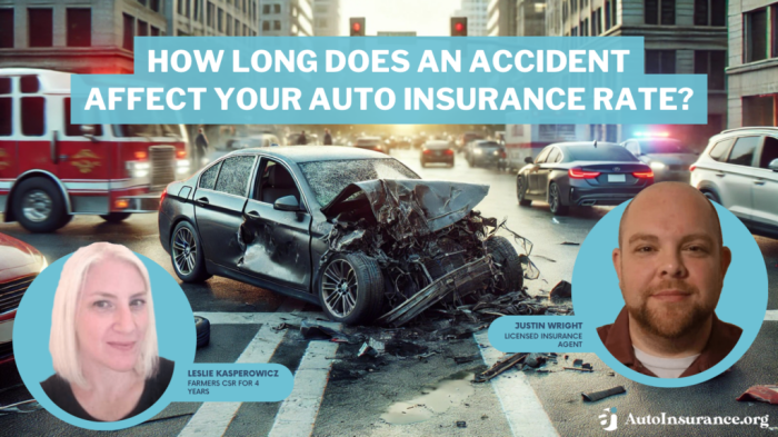 When does a car accident come off insurance