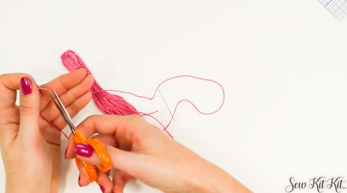 Embroidery floss separate needle thread guide How to separate embroidery floss