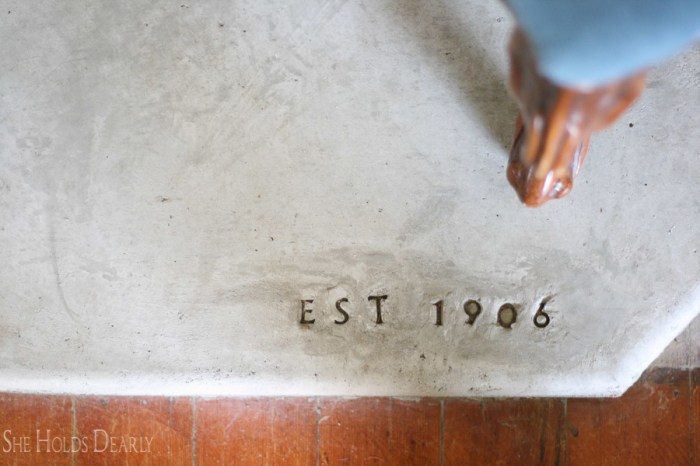 How to seal concrete hearth