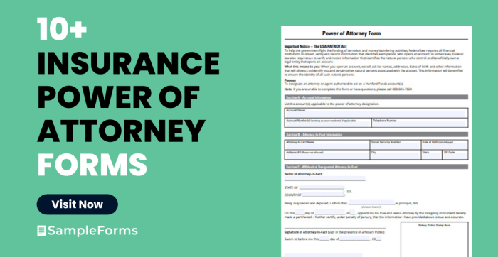 Power of attorney form for car insurance claims