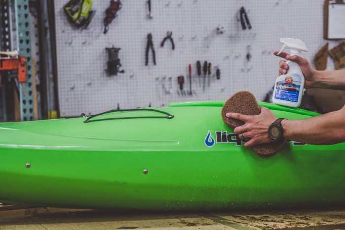 Kayak wax waxing rinse