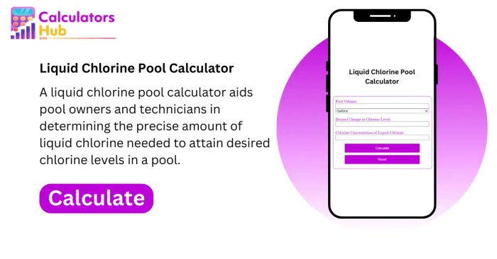How much liquid chlorine to add to pool calculator