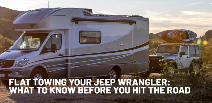 How to flat tow a jeep wrangler
