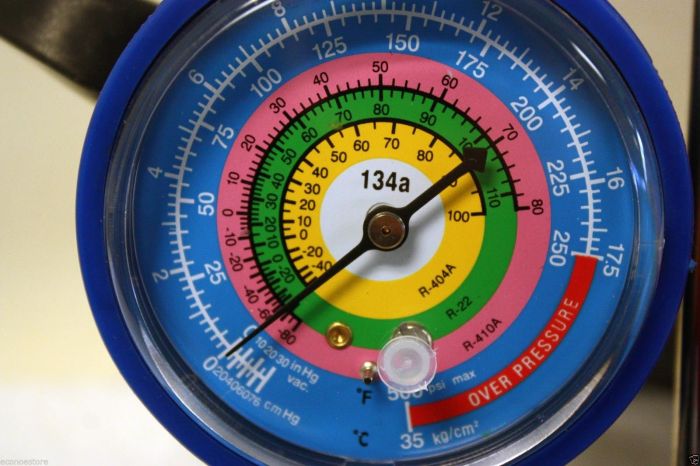 How to read ac gauges r134a