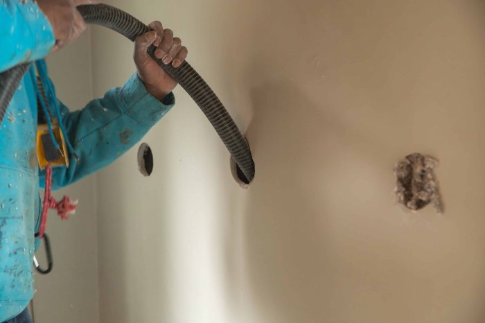 How to blow insulation into walls