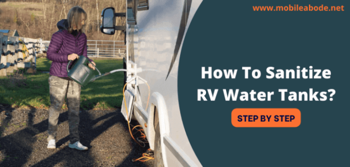 How to sanitize rv fresh water tank without bleach