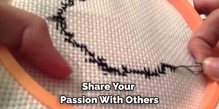 How to cross stitch on clothes