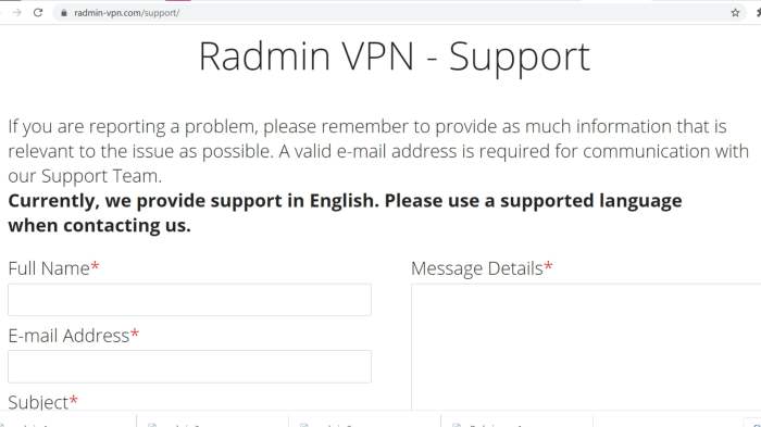 How to use radmin vpjn for lan