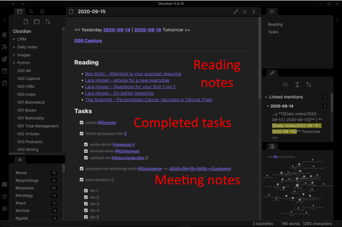 How to complete a daily note on raintree