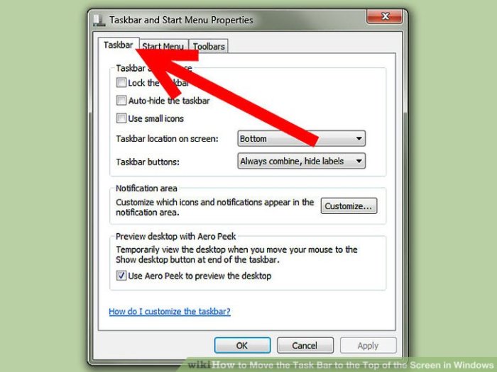 How to move task manager to another screen