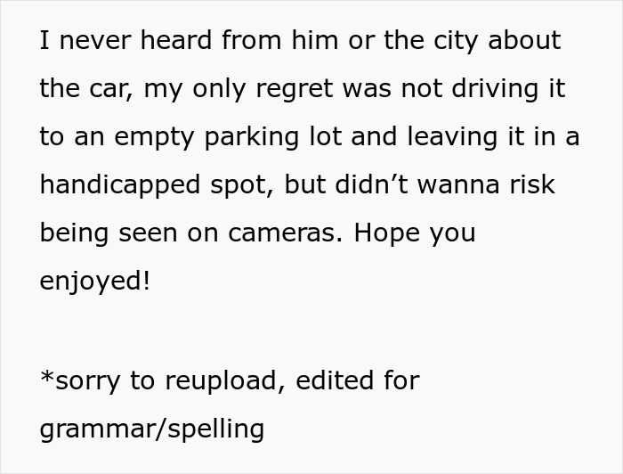 Says the guy with no car insurance