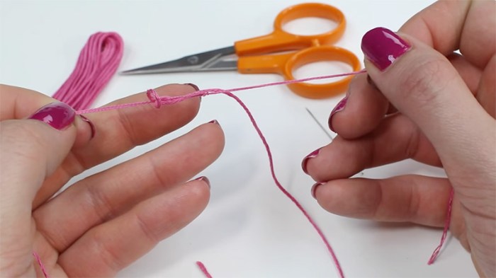How to separate embroidery floss