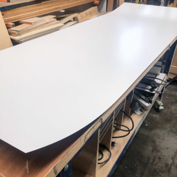 How to file the edges of plastic laminate without a