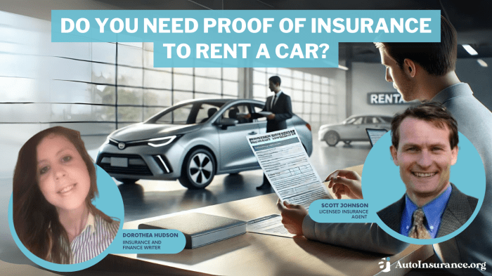 How to show proof of insurance for rental car