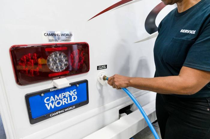 How to fill travel trailer water tank