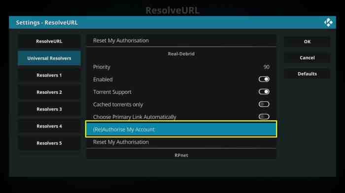 How to change real debrid server