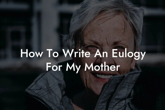 How to write a eulogy for a mother