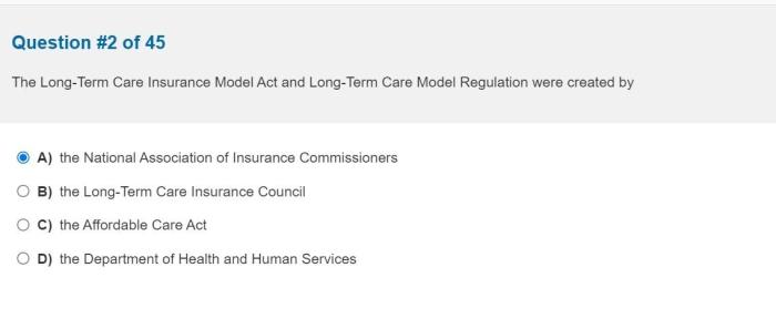 Long term care insurance applications must contain plain and unambiguous